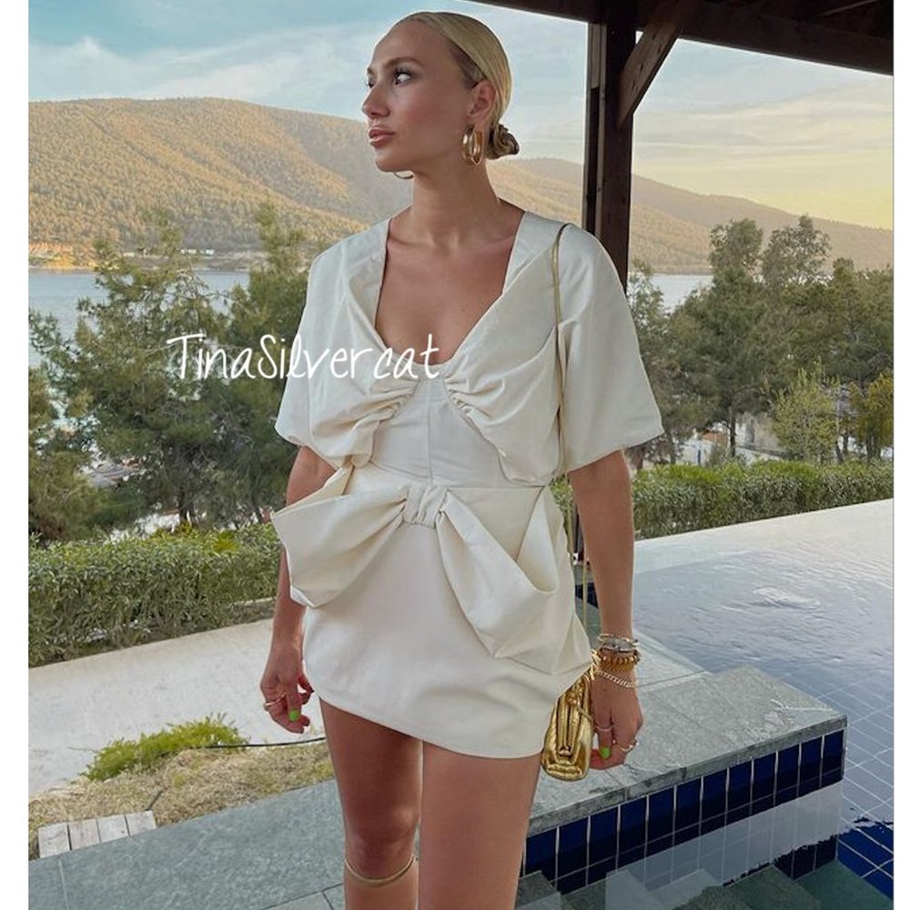 BLOGGER'S FAVE! Zara Voluminous Mini Skirt White Sz XS NWT - Picture 11 of 17